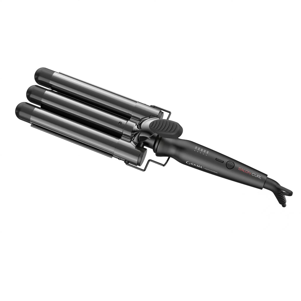 Salon Curl Triferro Silk Chrome — Triple Barrel Deep Waver (1″)