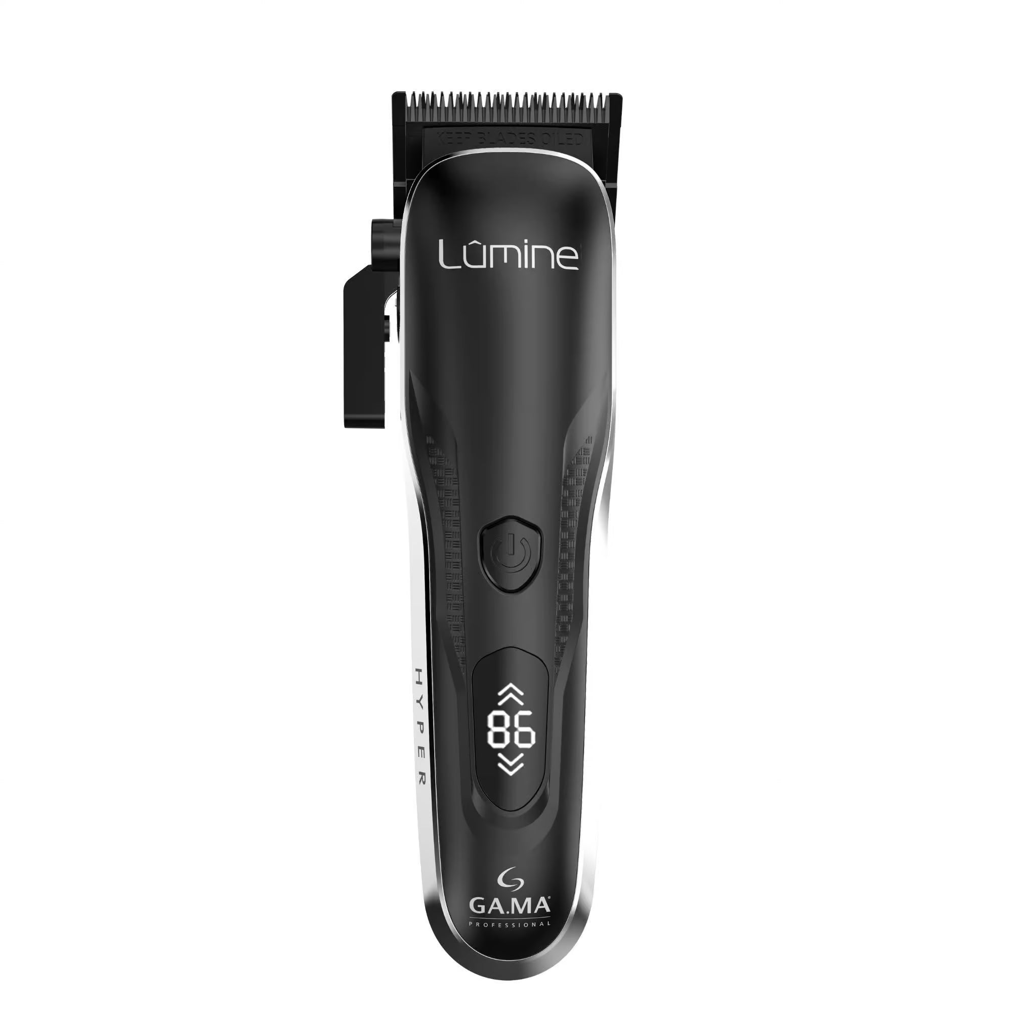 LUMINE Hyper Clipper on charging base with oil and brush