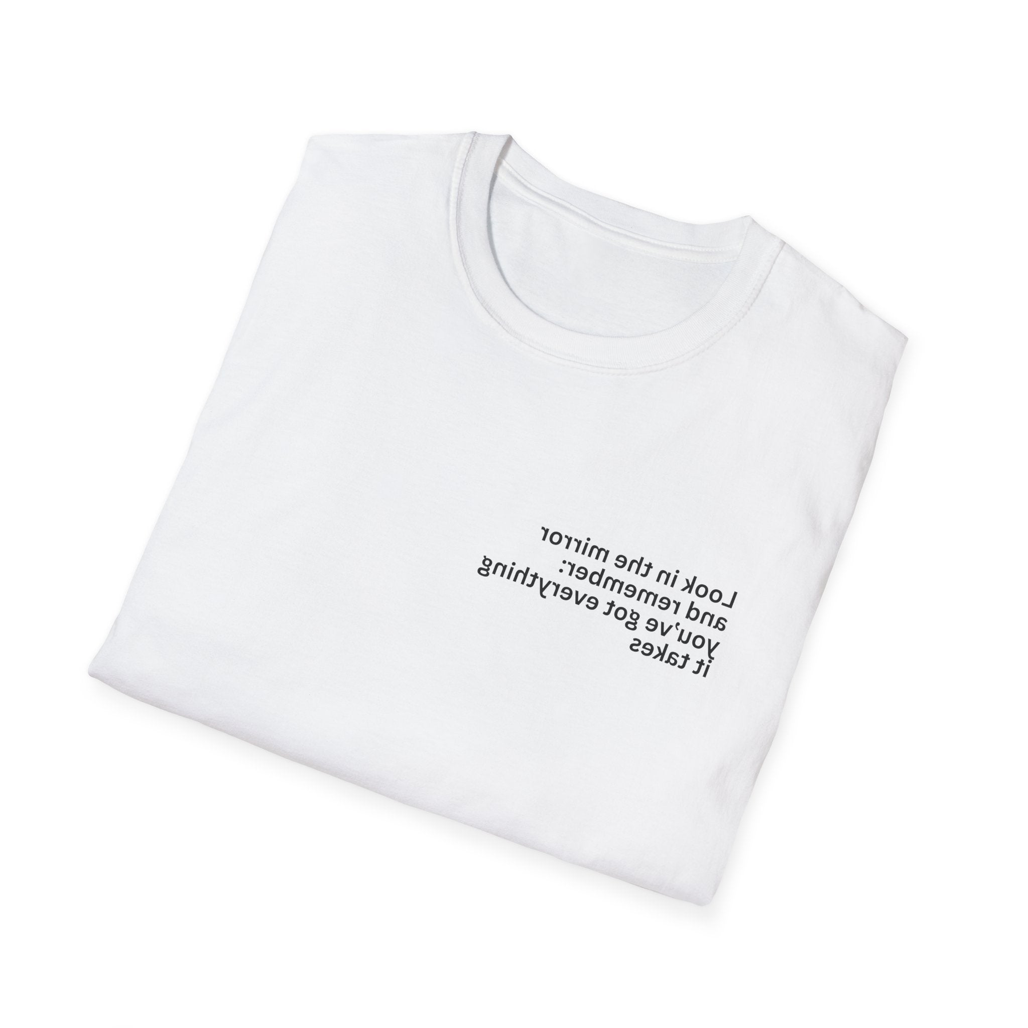 Look in the mirror and remember: you’ve got everything it takes Adult Unisex T-shirt