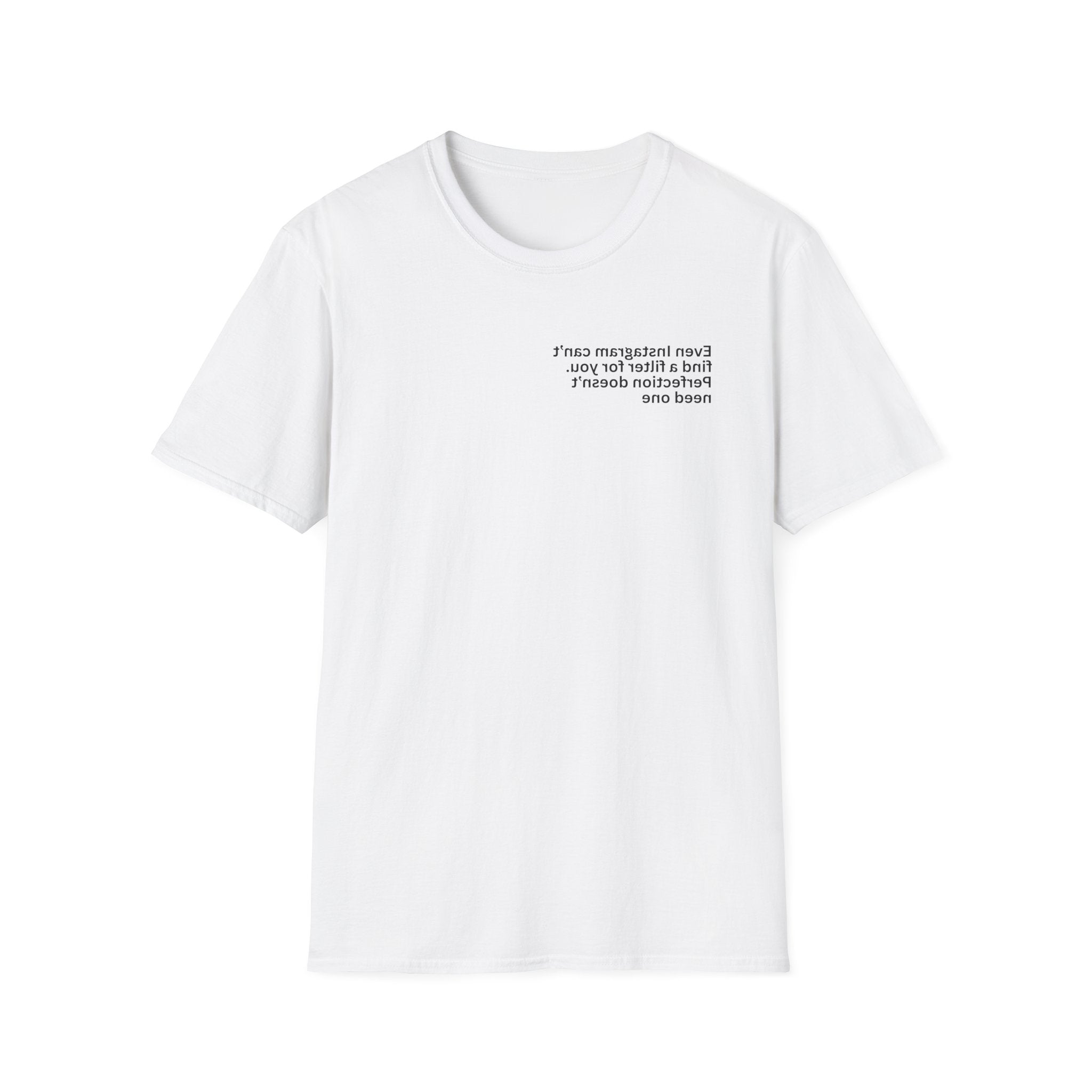 Even Instagram can’t find a filter for you. Perfection doesn’t need one Adult Unisex T-shirt