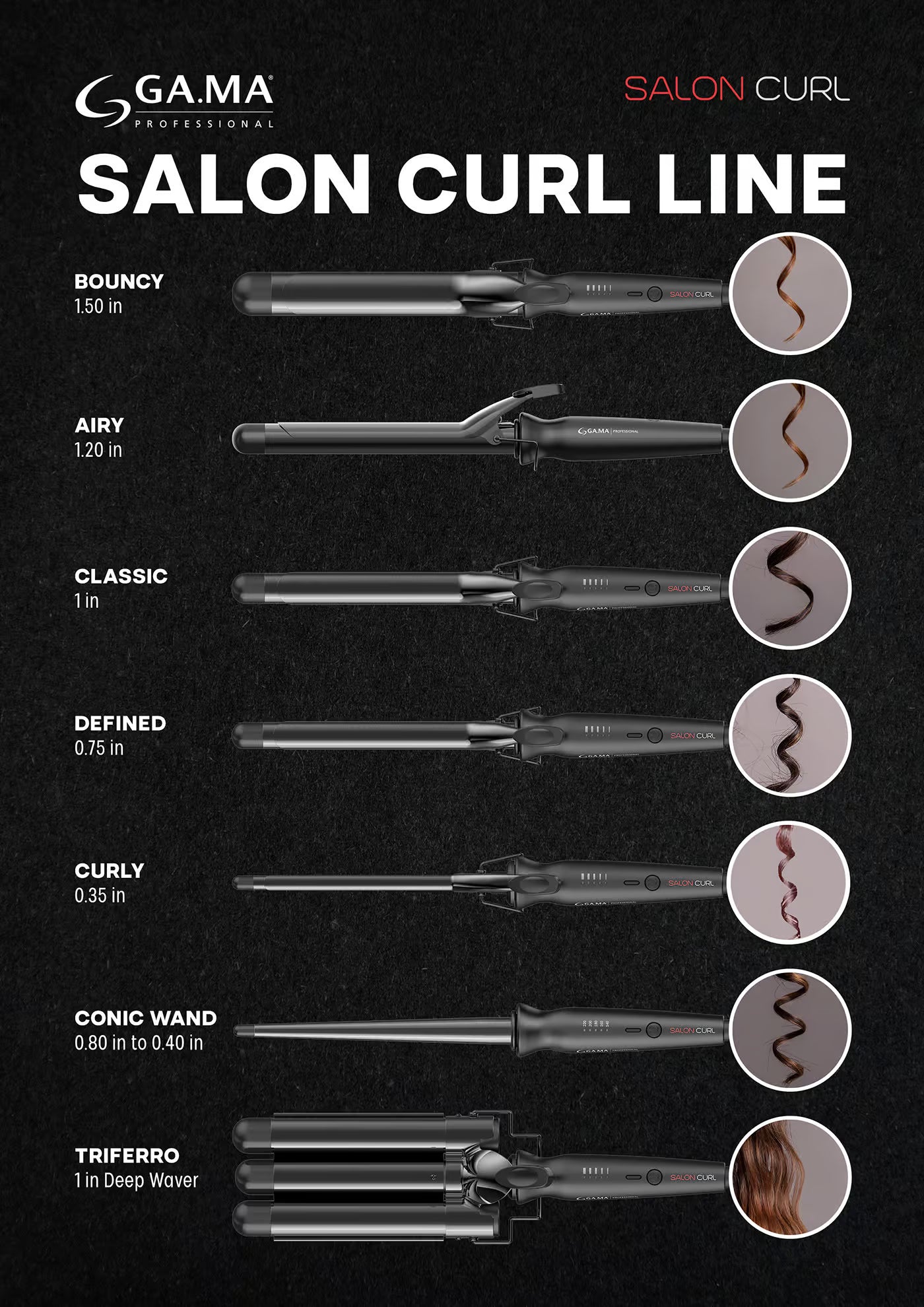 Salon Curl 1.20″ Silk Chrome — Professional Curling Iron