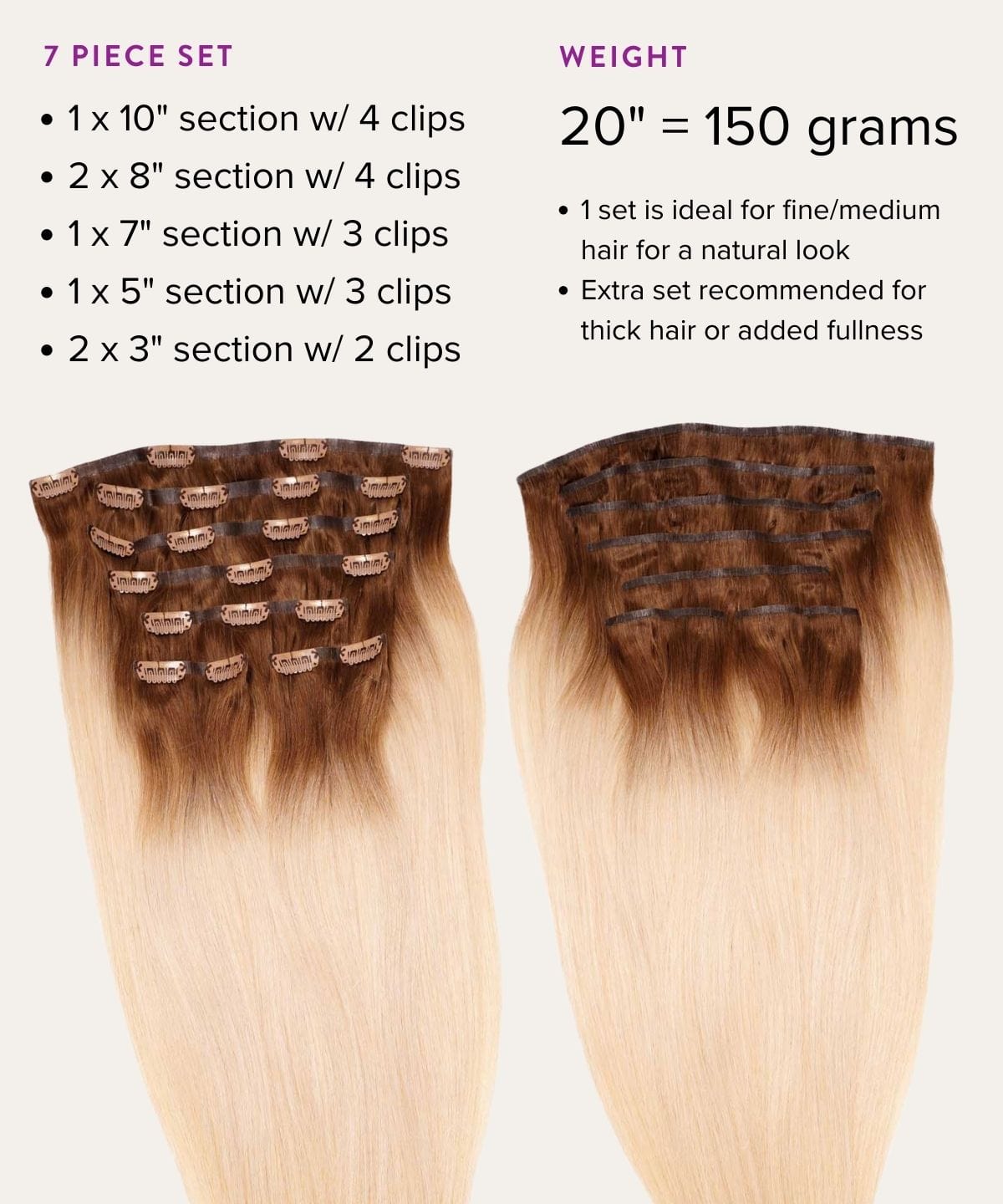 Straight Seamless Clip-In Hair Extensions
